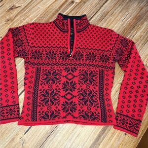 Obermeyer Fair Isle Wool Crop Sweater XS